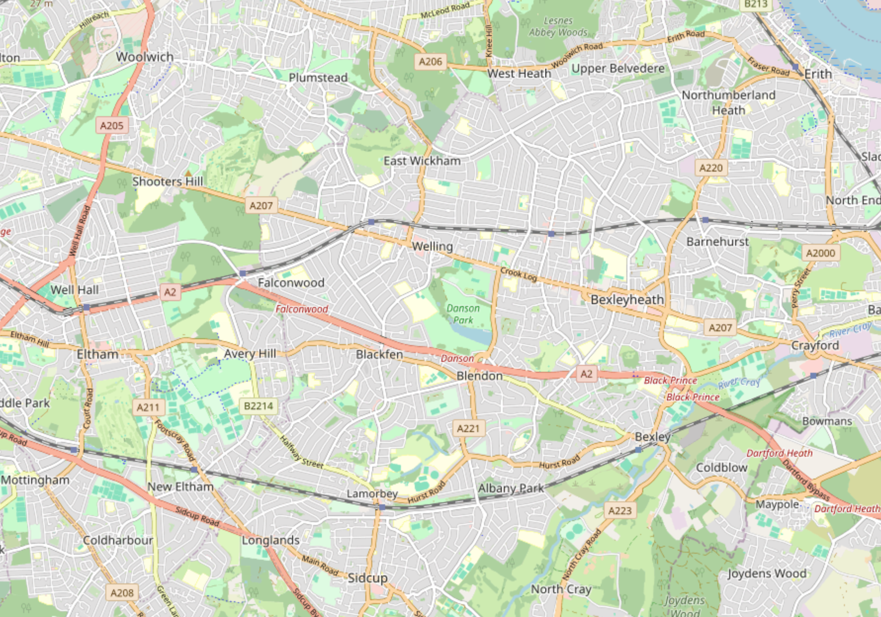 Areas covered map